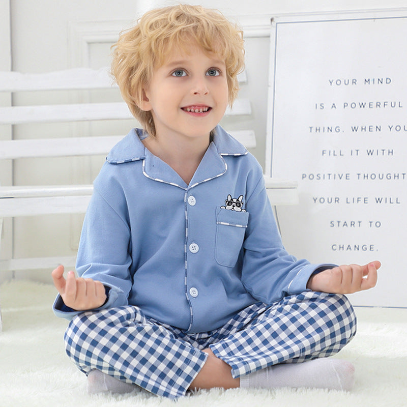 Boys Cotton Cardigan Pajama Set Boys Cotton Cardigan Pajama Set